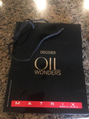 Matrix Hair Care OIL Wonders Black Gift Paper Bag Handles 10x11