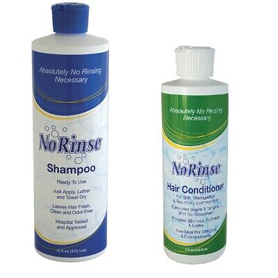 NEW No Rinse Hair Shampoo and Conditioner Set - Perfect Products For Care Givers