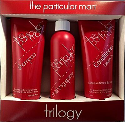The Particular Man Pack Shampoo, Finishing Spray and Conditioner (Unscented)