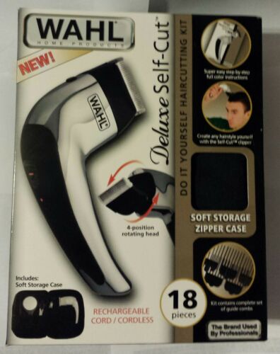Wahl Deluxe Self-Cut Do It Yourself Haircutting Kit Clipper, 18 Pieces NEW