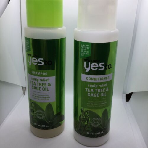 Yes To Tea Tree - Sage Oil Scalp Relief Shampoo& Conditioner Set 12 oz Each