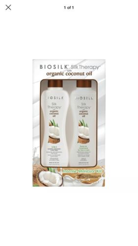 BIOSILK Silk Therapy Organic Coconut Oil Shampoo and Conditioner 5.64 oz Duo