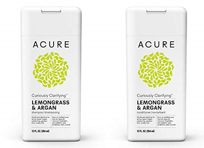 Acure Organics Lemongrass and Argan Stem Cell Volume Natural Shampoo and Condit