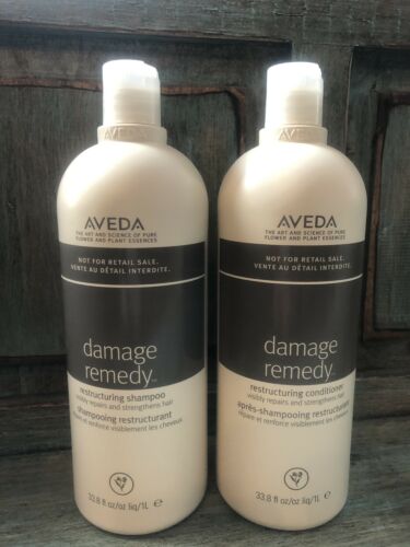 aveda damage remedy Restructuring Shampoo/Conditioner Liters Nip