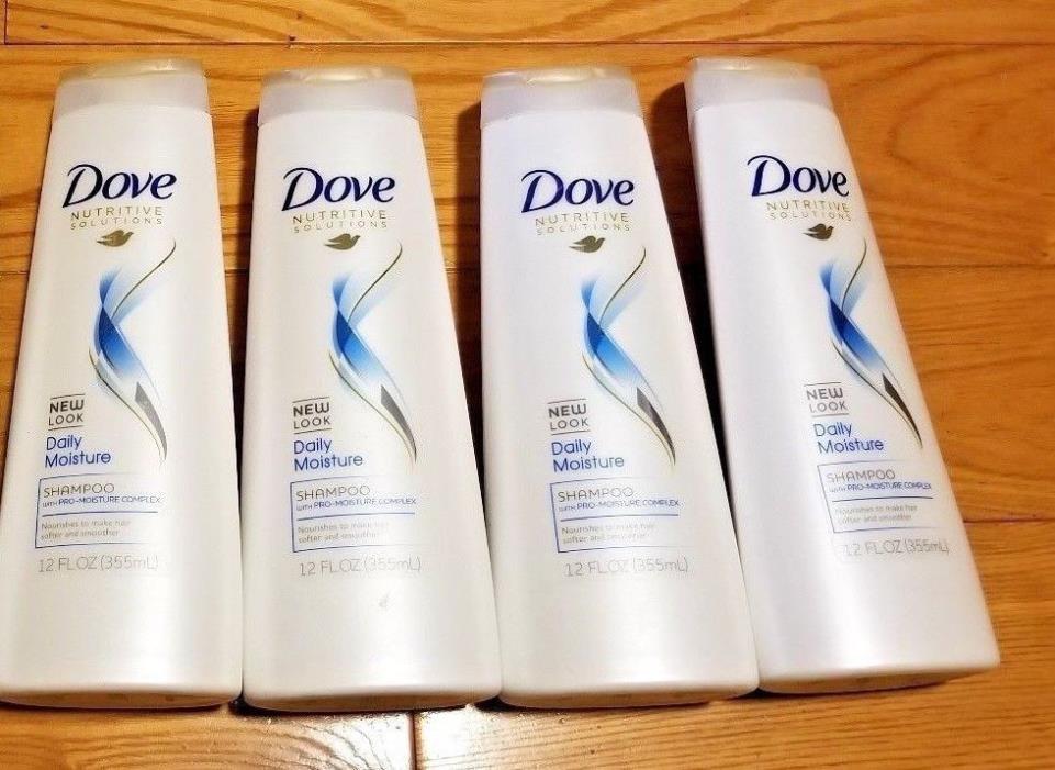 4Pack Dove Nutritive Solutions Daily Moisture Shampoo Pro-Moisture Complex 12 oz