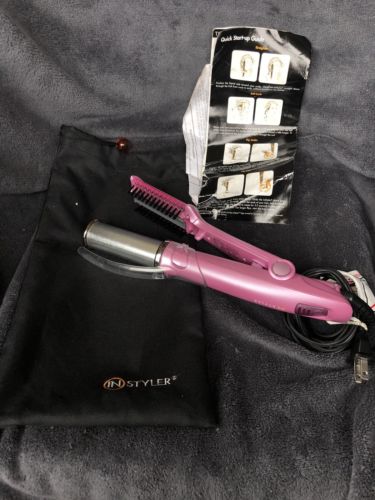 Instyler Rotating Hot Curling Iron Pink Model IS1001.1 Rapid Heat Up