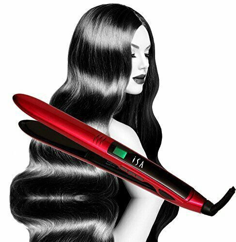 Titanium Flat Iron Digital Hair Straightener by Isa Professional 1 Inch