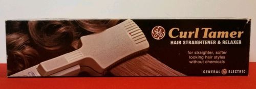 Vintage 1970's GE Curl Tamer General Electric Flat Iron Hair Straightener NIB