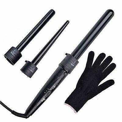 MQB 3 In 1 Curling Iron Set, Hair Curling Wand with 3 Interchangeable Hair Cur..