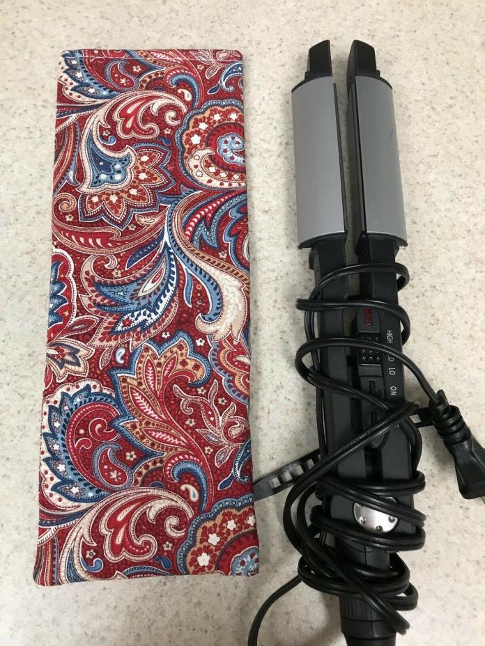 Flat Iron / Curling Iron Fabric Case/ Cover - Fall Colors / Paisley Print - NEW