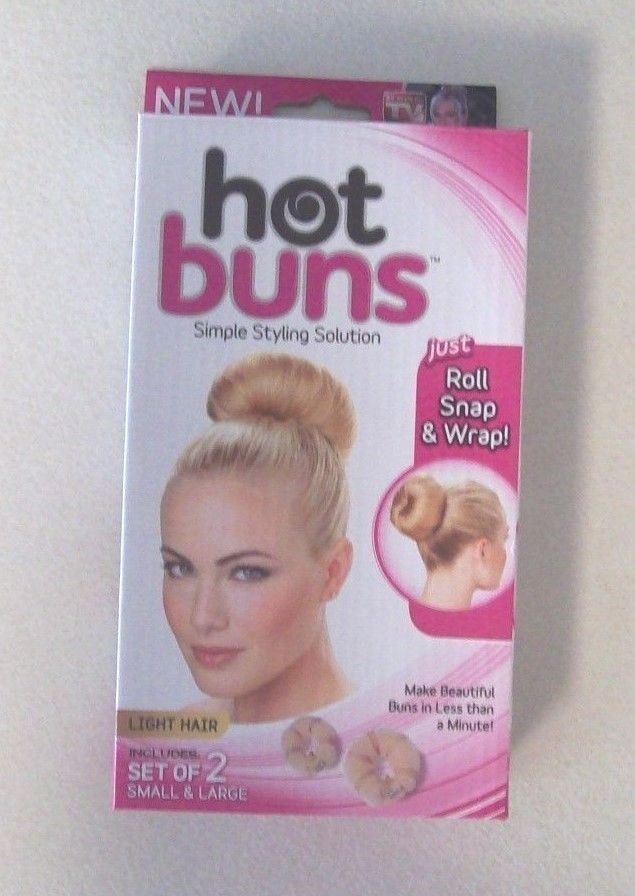 NIB HOT BUN AS SEEN ON TV HAIR STYLING SET OF 2 SUMMER UP DOS