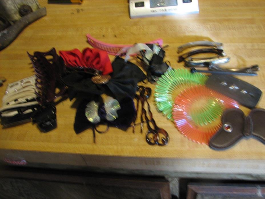 hair bands clips holders hair ties large lot