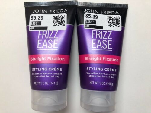 (2 Pack) JOHN FRIEDA FRIZZ-EASE STRAIGHT FIX STYLING CREAM 5 Ounce