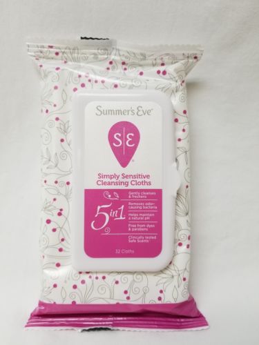 Summer's Eve Simply Sensitive Cleansing Cloths (2 PK=64 Wipes total)