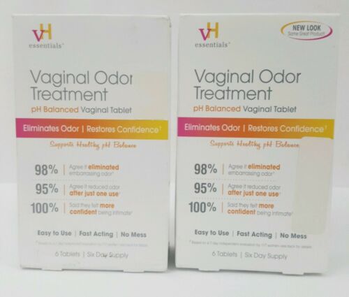 VH Essentials Vaginal Odor Treatment, 6 Inserts, 2X