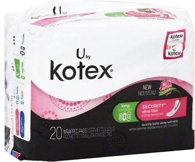 Kotex Ultra Thin Long Pads, 20 ct