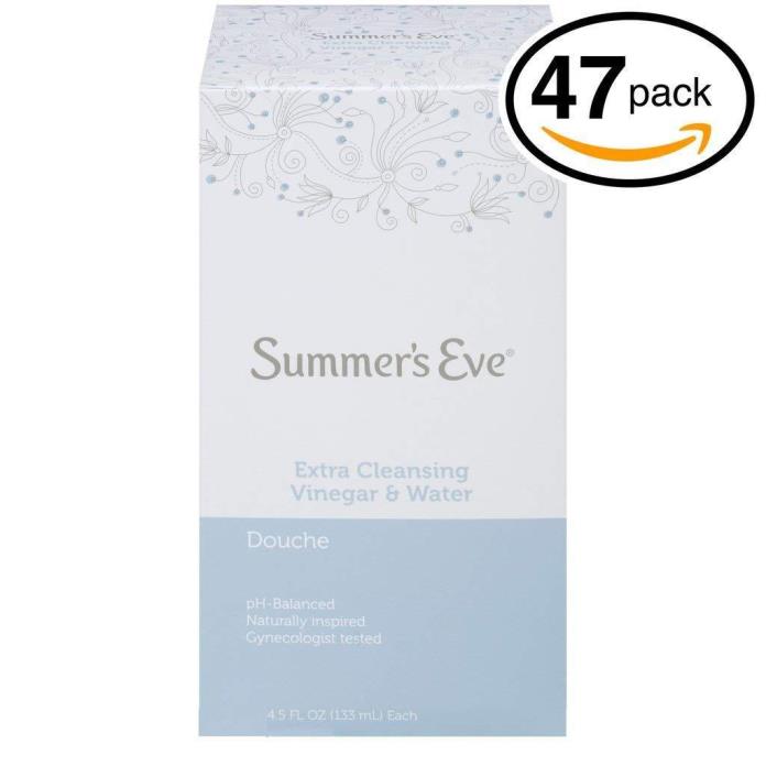 Summer's Eve Extra Cleansing Douche Vinegar & Water, Feminine Wash, 4.5oz 47 PK