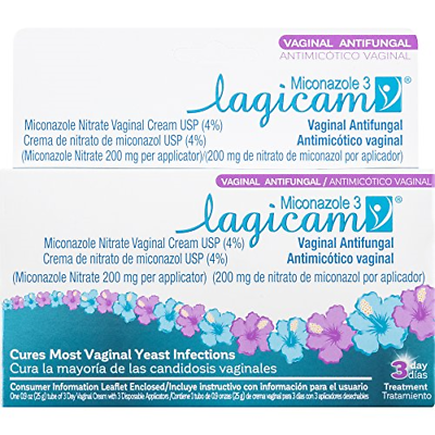 Lagicam Vaginal Yeast Infection Antifungal 3 Day Treatment Cream Itch Burn Pain