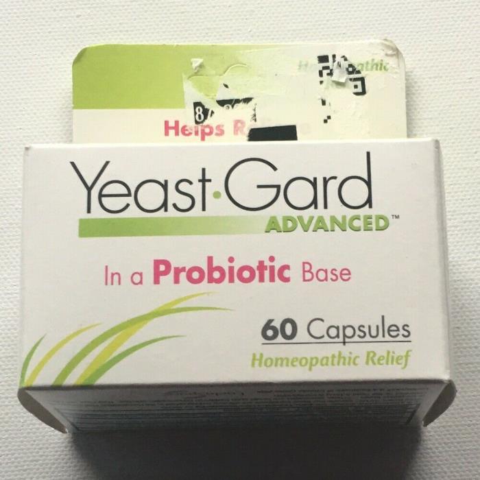 NEW Yeast Gard Advanced Homeopathic Formula -Probiotic Base 60 Ct  EXP 3/2019