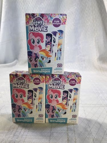 My Little Pony Assorted Fun Designs Adhesive Band Aid Bandages 3 Pks 20 ct ea