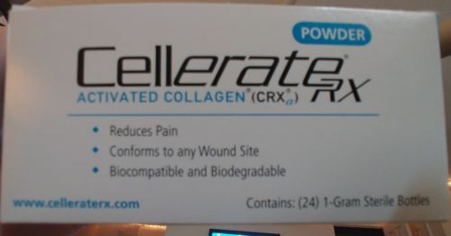 1 BOX of 24 BOTTLES CELLERATE RX ACTIVATED COLLAGEN POWDER, 1gm bottles