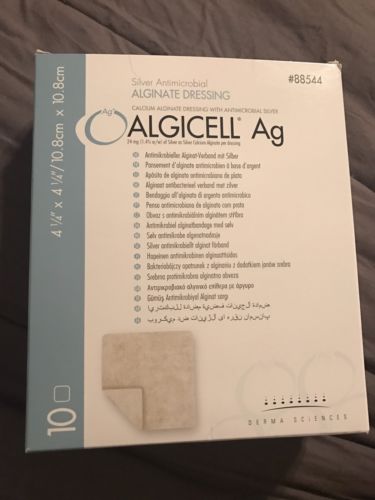 Derma Science 10/bx Algicell AG 4.25x4.25 in Silver Alginate Dressings 88544