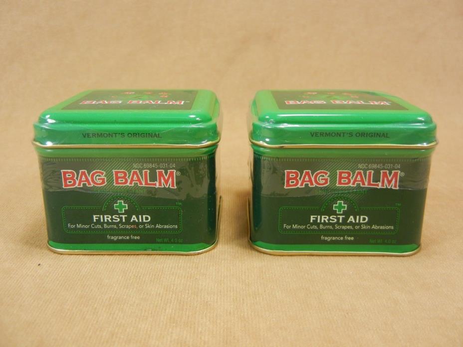 Bag Balm First Aid For Cuts Burns Scrapes & Skin Abrasions 4 Oz Lot Of 2