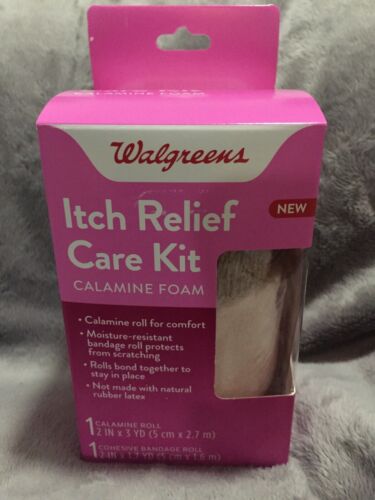 Walgreens Itch Relief Care Kit 1 Calamine Foam Roll 1 Cohesive Bandage Roll, New
