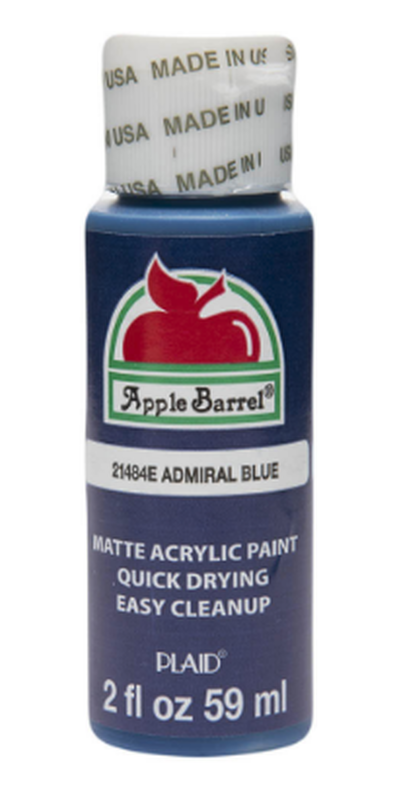 Apple Barrel Matte Acrylic Paint, 2 oz, Admiral Blue