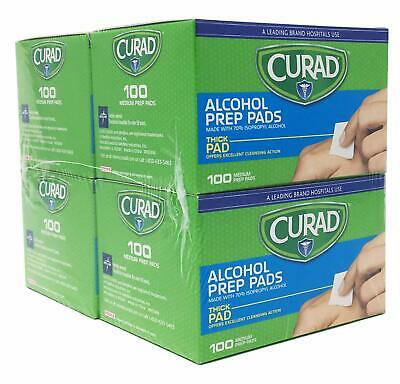 Curad Alcohol Prep Pads  Thick Alcohol Swabs (Pack of 400) - CUR45585RB White