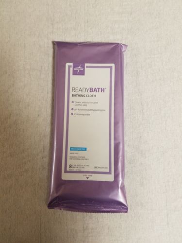 Medline ReadyBath Unscented Body Cleansing Cloths,Package of 8.  Set of 10 packs
