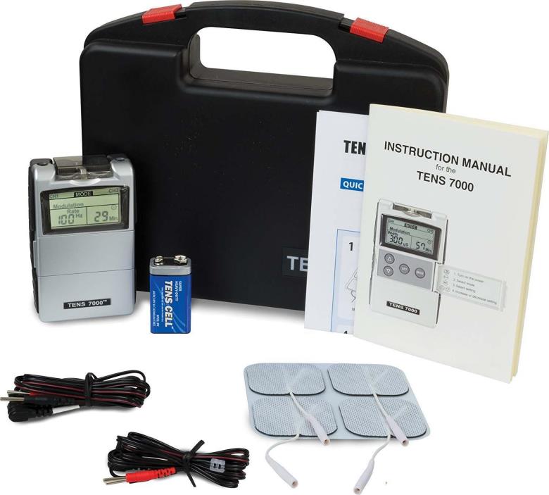 TENS 7000 2nd Edition Digital TENS Unit with accessories
