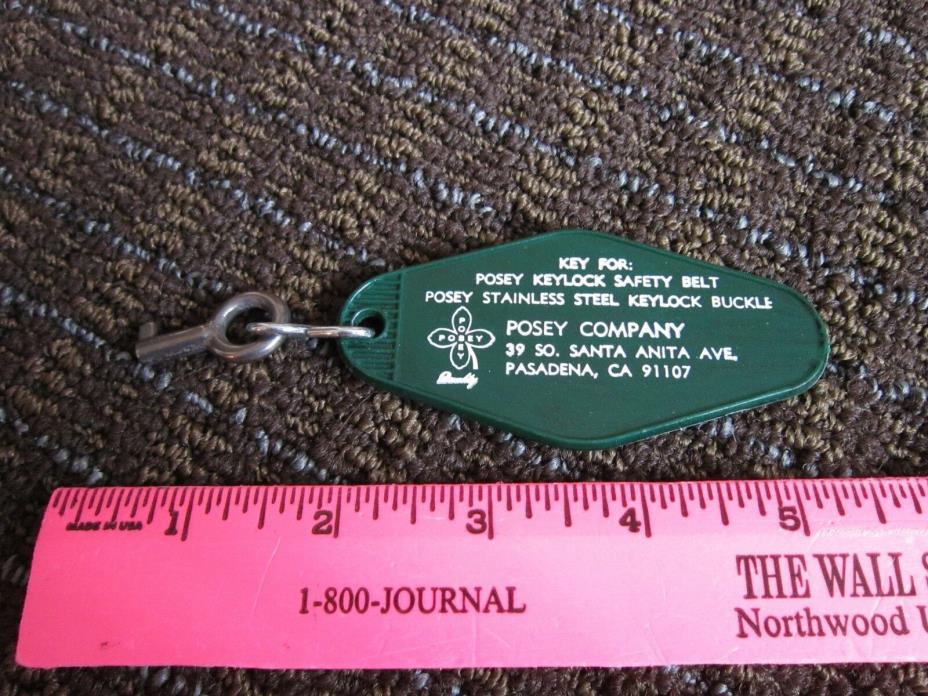 Posey Key for Keylock Safety Belt/ Buckle On Original Plastic Fob FREE SHIP