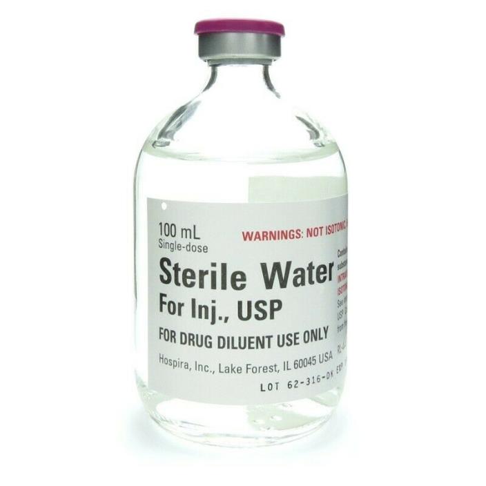 Sterile Water for Inj 100ml Hospira good expiration survival BUY 2 GET 1 FREE!