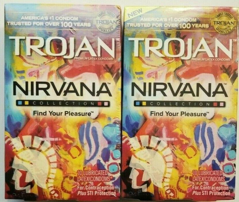 Trojan Nirvana Collection Condoms *2 PACK* 20 TOTAL Variety Pack. Exp 10/2020