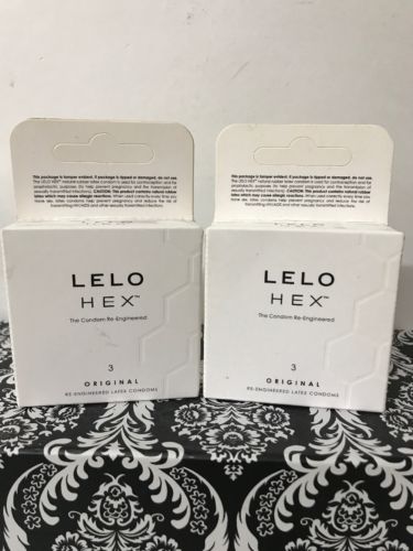Lot of 2 LELO Hex Condom Luxury Unique Ultra Thin 0.045mm 3 Count exp 2021