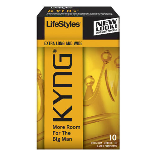 NEW ANSELL 7BL3zb1 1 BX/12 EA Lifestyles Latex King Condoms 27098