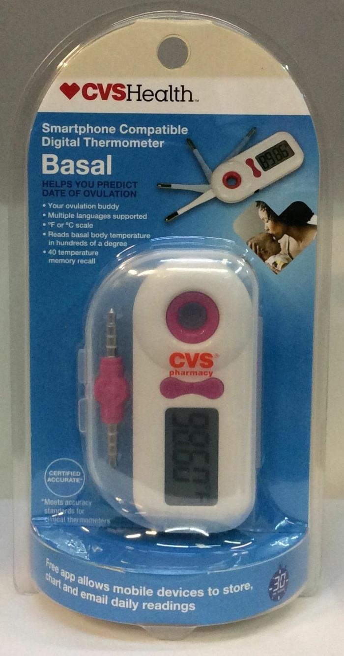 CVS HEALTH Basal Smartphone compatible Digital Thermometer Ovulation buddy