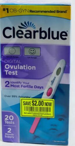 ClearBlue DIGITAL Ovulation 20 tests Fertility predictor Expiration 6/2018+ F