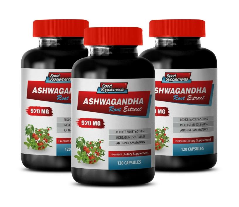 energy pills - ASHWAGANDHA ROOT EXTRACT 920mg - fertility pills - 3 Bottles