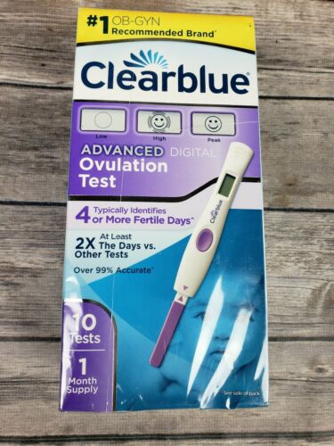 Clearblue Advanced Digital Ovulation Test  10 Tests  - Expires 09/2017 - NEW