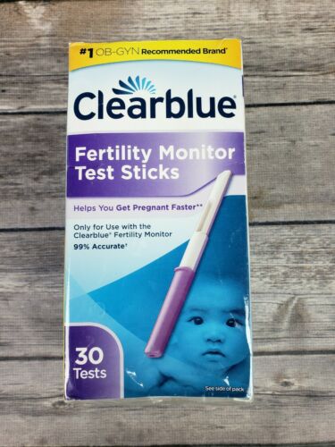 Clearblue Fertility Monitor Test Sticks 30 Tests Ovulation Test EXP 08/2017 NEW