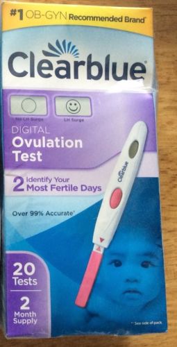 Clearblue Digital Ovulation Predictor Kit 20 Test Sticks Ob-Gyn Recommended