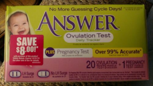 Answer Daily Ovulation Tracker, 20 ovulation tests + 1 preg test, Damaged Boxes