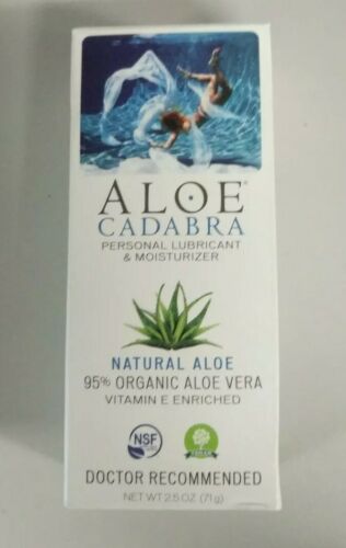 ALOE CADABRA ORGANIC PERSONAL LUBRICANT NATURAL ALOE LUBE MOISTURIZER 2.5 oz