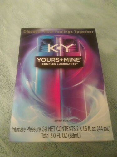 KY Yours and Mine Couples Lubricants, Intimate Pleasure Gel, 3 oz NIB Exp. 7/19