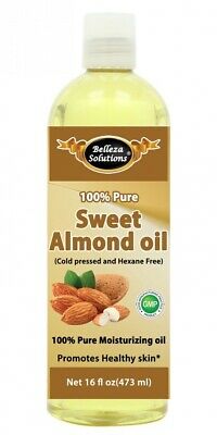 #1 Sweet Almond Oil 470ml by Belleza Solutions - 100% Pure Cold pressed and