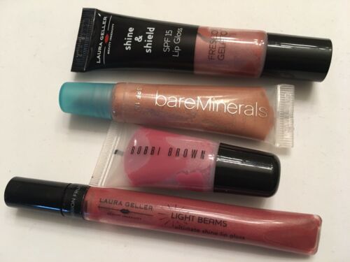 NEW: “Lot of 4” Lip Gloss. Laura Geller, Bobbi Brown, Bare Minerals
