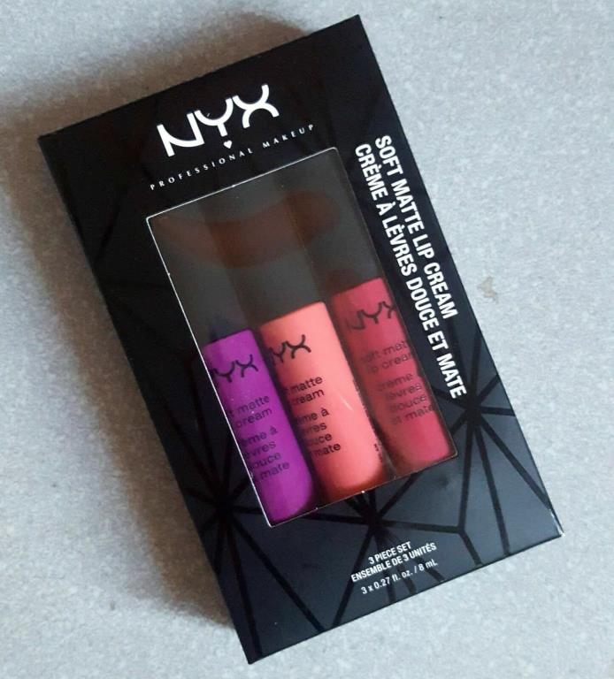 Nyx -- Soft Matte Lip Cream -- 3 piece set SMLCSET07 - new sealed