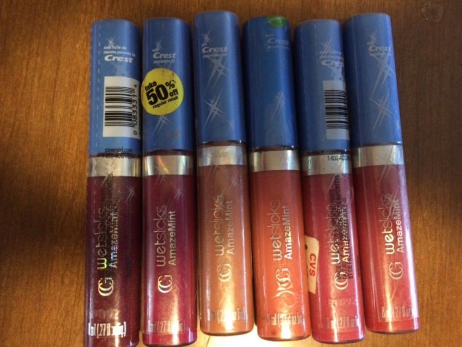 6 x CoverGirl Wetslick 625,615,640,645,610,650